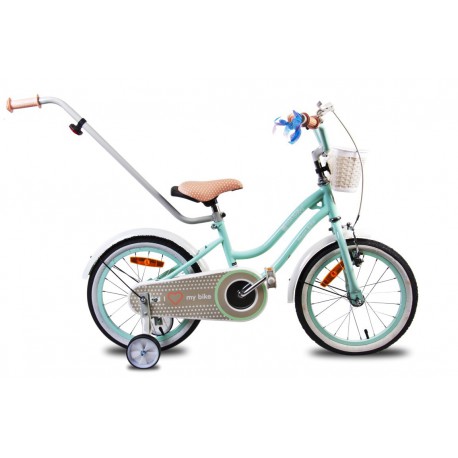 Rowerek dla dzieci 14" Heart bike - miętowy