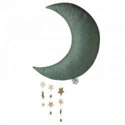 Picca LouLou - Dekoracja ścienna Sparkle Moon GREY with Stars 45 cm