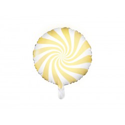 Balon foliowy Cukierek, 35cm, jasny żółty (1 karton / 50 szt.)