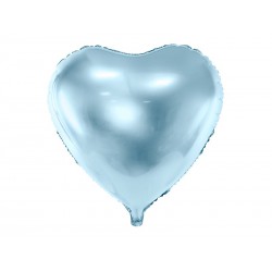Balon foliowy Serce, 45cm, błękitny (1 karton / 50 szt.)
