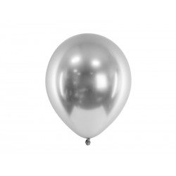 Balony Glossy 30cm, srebrny (1 op. / 50 szt.)