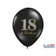 Balony 30cm, 18 & Brilliant, Pastel Black (1 op. / 6 szt.)