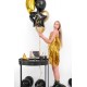 Balon foliowy Sto Lat!, 40cm, czarny