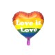 Balon foliowy Love is Love, 35cm, mix (1 karton / 50 szt.)