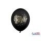 Balony 30cm, Happy 2022!, Pastel Black (1 op. / 6 szt.)