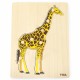 VIGA Drewniane Puzzle Montessori Żyrafa z Pinezkami
