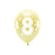 Balony Eco 33 cm, Cyfra '' 8 '', jasny złoty (1 op. / 6 szt.)