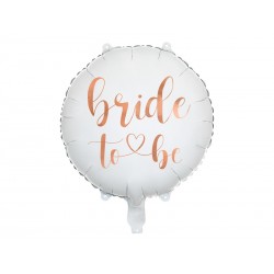 Balon foliowy Bride to be 45cm, biały (1 karton / 50 szt.)