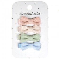 Rockahula Kids - 4 spinki do włosów Meadow Linen Bow