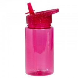 A Little Lovely Company - Bidon transparentny ze składanym ustnikiem GLITTER Pink
