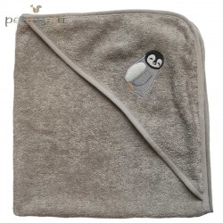 Petú Petú - ręcznik z kapturem z chłonnej frotty bawełnianej 100 x 100 cm Penguin