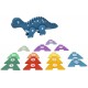 Dinozaur z cyferkowymi puzzlami