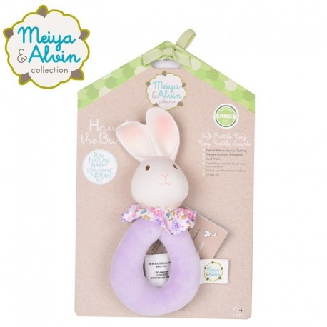Meiya & Alvin - Havah Bunny Soft Rattle with Organic Teether Head